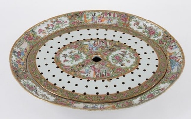 Chinese Rose Medallion Porcelain Meat Platter