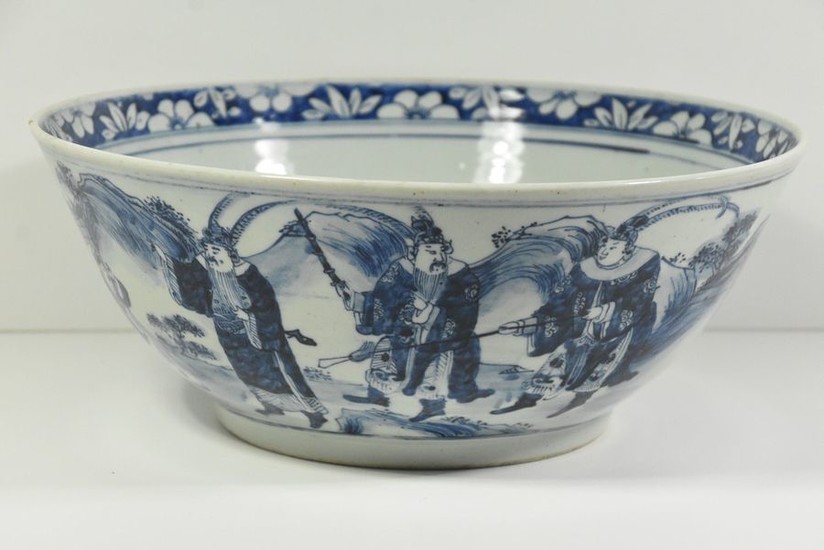 Chinese cup decorated with warriors (16 x 40cm,...