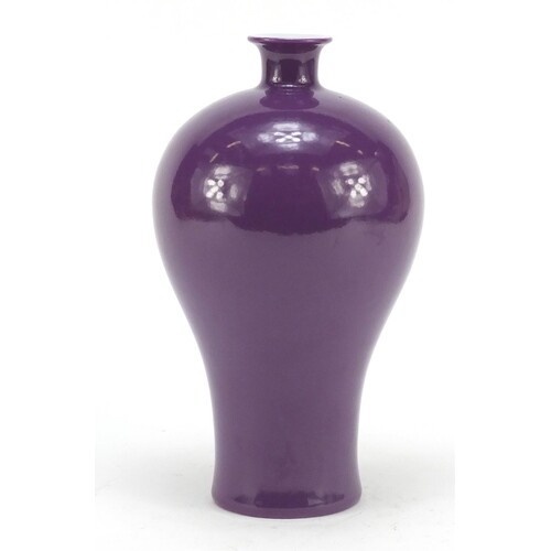 Chinese porcelain Meiping vase having a purple glaze, six fi...