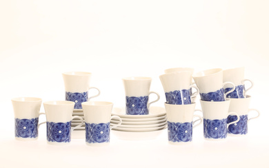 Coffee set, 13 pieces, porcelain, “Mobile”, Olle Alberius, Rörstrand.