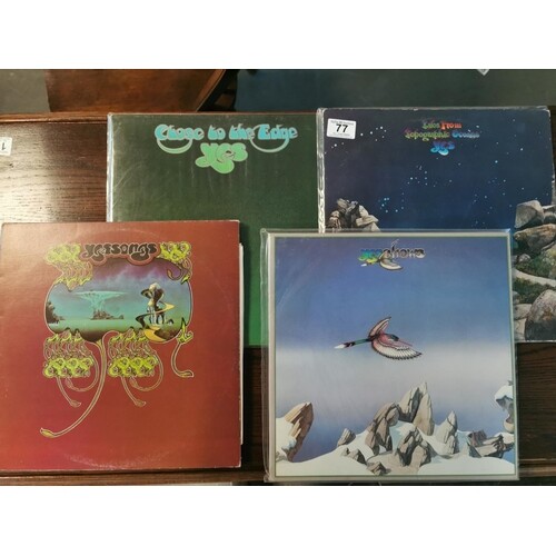 Collection of Four Yes Prog Rock LPs