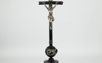 Crucifix with silver Christ