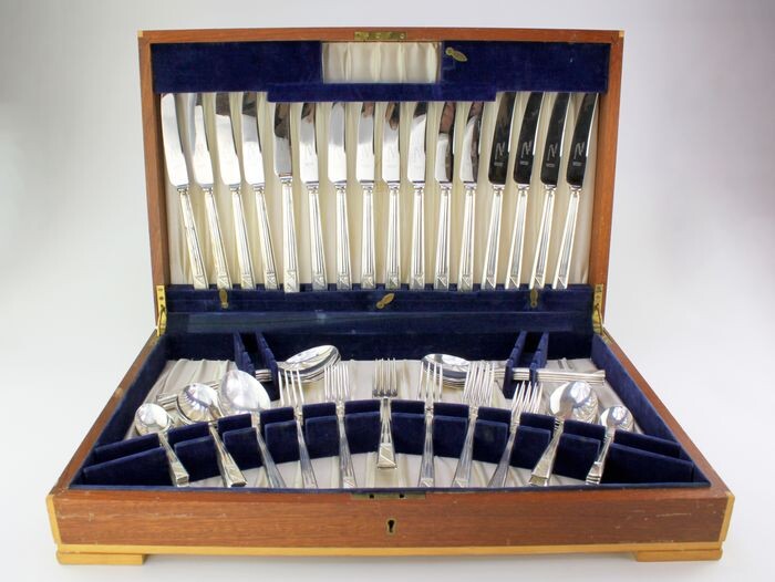 Cutlery set (59) - .925 silver - Edward Viner, Sheffield - U.K. - 1958