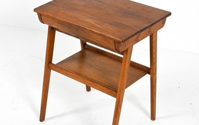 DANISH MID-CENTURY TEAK SEWING OR SIDE TABLE