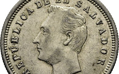 EL SALVADOR. Cabeza de Morazán. 25 centavos. 1943