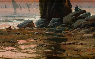 ELISEO MEIFRÃ‰N ROIG (1859 / 1940) "Coastal landscape