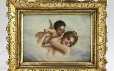 Early 20Th C Hand Painted Porcelain Plaque