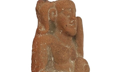 Egyptian (Greco-Roman) Terracotta figure of a god, 10,5 x 6,5 cm