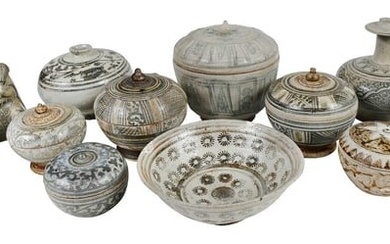 Eleven Thai Sawankhalok Pottery Vessels, Korean Jar