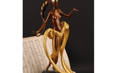 Erté (1892-1990), a parcel-gilt bronze figure, Pleasures of ...