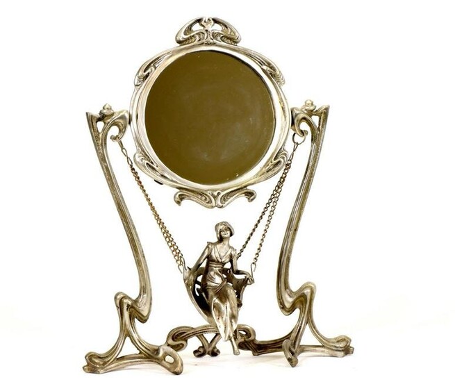 Erte "Demoiselle a la Balancelle" Vanity Mirror