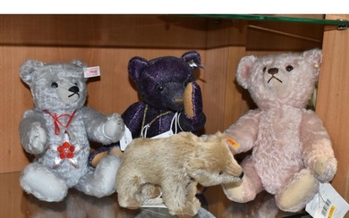 FOUR STEIFF TEDDY BEARS, comprising Galerie Bear no 671470, ...