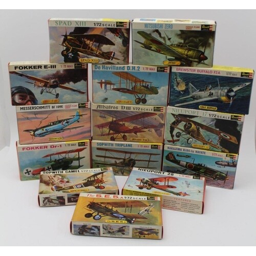 FOURTEEN BOXED 'REVELL' AIRCRAFT MODEL KITS from the 1970s ...