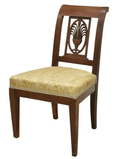 FRENCH DIRECTOIRE STYLE MAHOGANY SIDE CHAIR