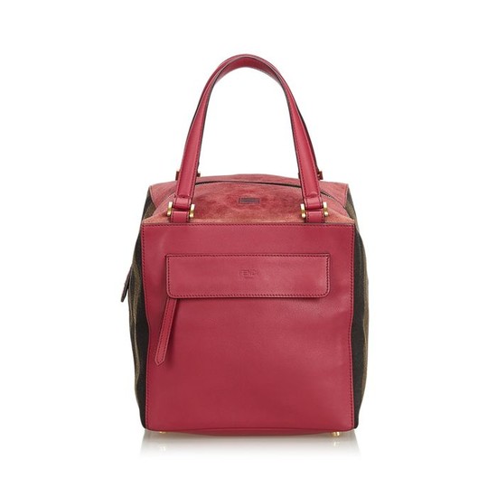 Fendi - Pequin-Trimmed Boxy Tote Handbag