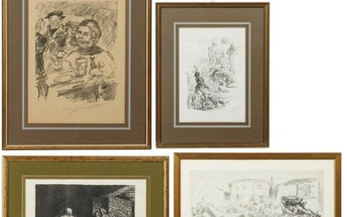 Four German prints by Barlach, Corinith und Slevogt