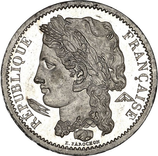 France - 10 Centimes 1848 - Concours monétaire de Farochon - Tin