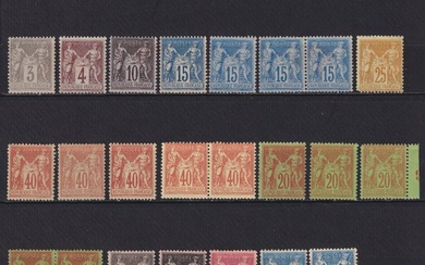 France 1876/1900 - Sages type "I" and "II", between N° 75 and N° 105 N** and N* of which signed. Stunning - Yvert