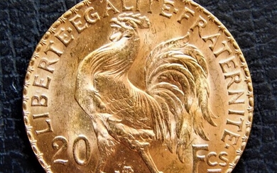 France - 20 Francs 1913 - Marianne - Gold