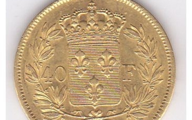 France - 40 Francs 1818-W Louis XVIII - Gold