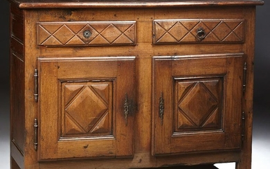 French Louis XIII Style Carved Oak Sideboard, 19th c.
