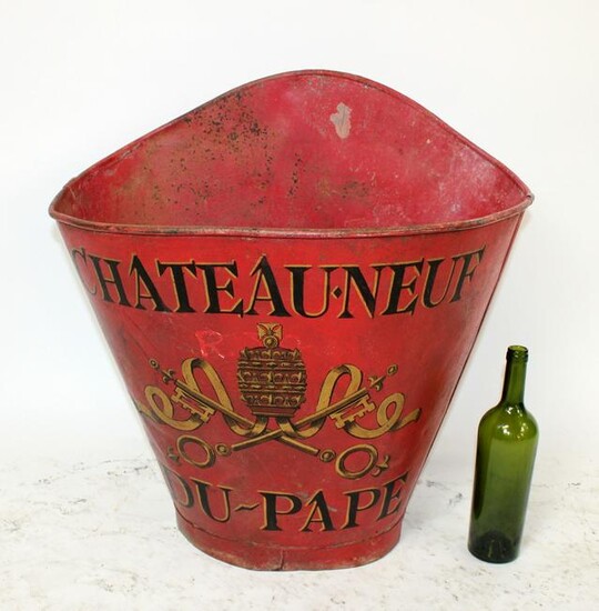French metal grape hotte Chateauneuf de Pape