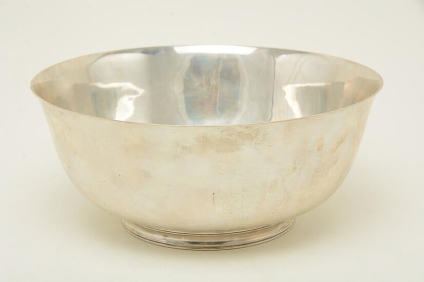 Gebelein sterling silver punch bowl. Revere-style.