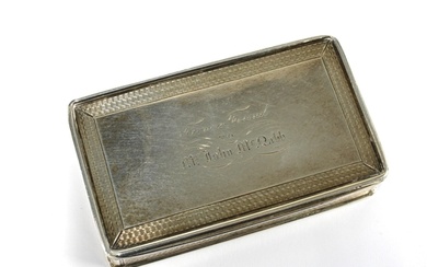George IV silver gilt snuff box, Nathaniel Mills, Birmingham...