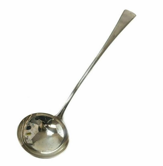George Smith III Sterling Silver Beaded Soup Ladle