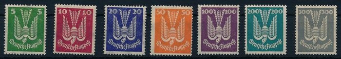 German Empire 1924 - “Holztaube” (Wooden Dove), 5 pfennigs to 300 pfennigs - Michel 344 x - 350 x