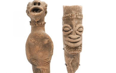 Ghana, Koma Bulsa, two terracotta figures