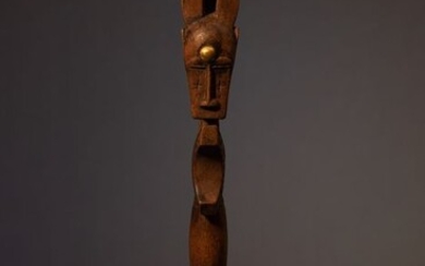 Gong Baule Hammer - Cloth, Wood - Ivory Coast - 29 cm