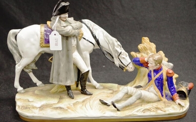 Good German bisque Napoleon figure depicting a standing Napoleon...