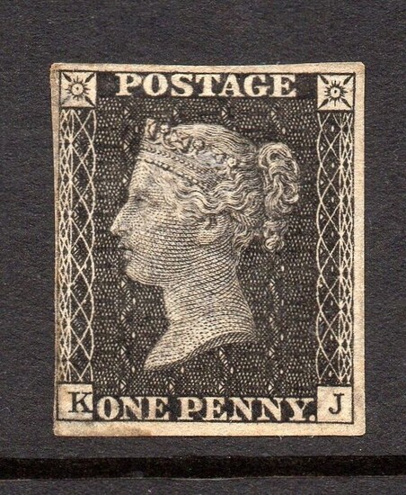 Great Britain - QV 1865 1d Royal Reprint Plate Proof in Black Plate 66 - Stanley Gibbons SG Spec DP35