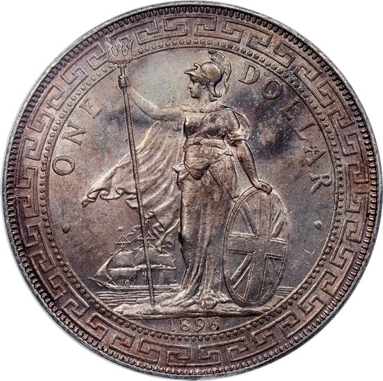 Great Britain, silver $1, 1896-B, Trade dollar
