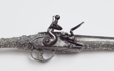 Greece (ancient) - 19th Century - Early to Mid - Very Rare Silver Pistol from Greek islands. Ottoman Provinces - Flintlock - Pistol