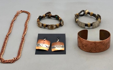 Group Of Copper And Western Style Jewelry