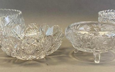 Group of 4 Cut Crystal and Glass Bowls