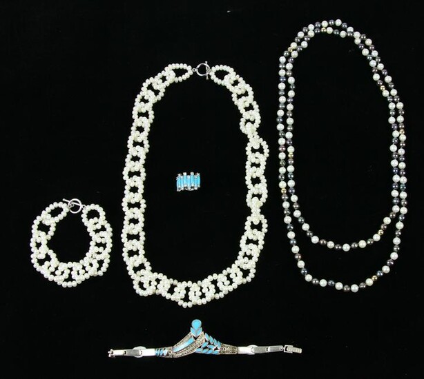 Group of Pearl and Sterling Jewelry