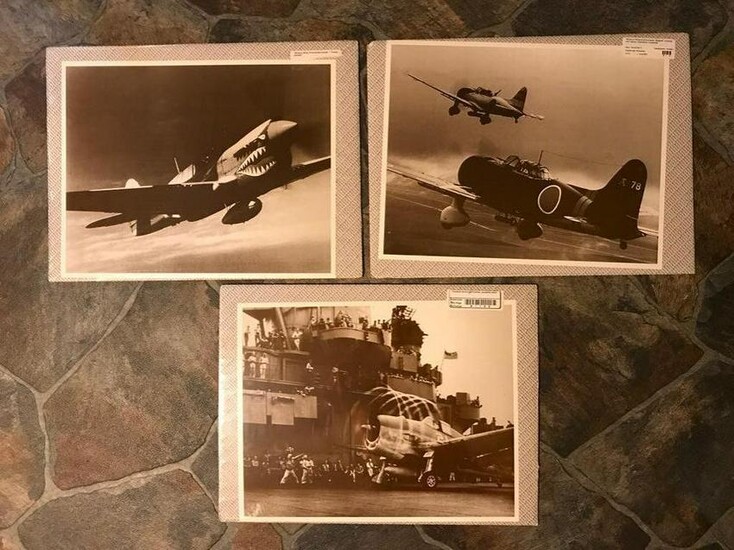 Group of WWII Aircraft, Planes, Sepia Tone Photo Prints
