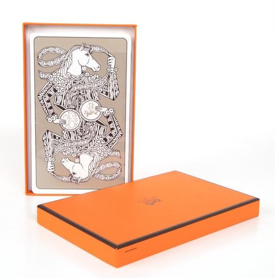 Hermes Jumbo Playing Cards Set Les 4 Mondes New