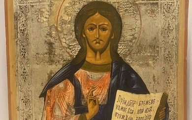 Icon, Christ Pantocrator - Wood - Second half 19th century