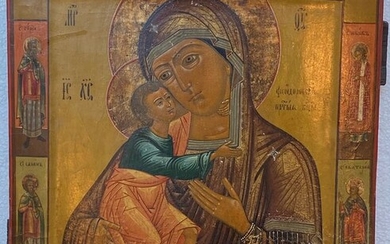 Icon, Mother of God Feoderovskaya - Wood - 19th century