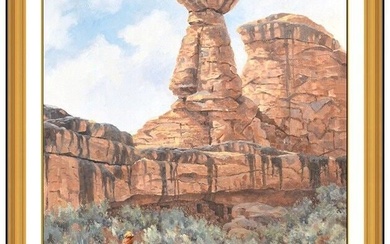 Jim Rey Original Oil Painting On Canvas Western Landscape Signed Artwork Framed