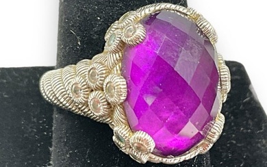 Judith Ripka Sterling and CZ Stone Ring