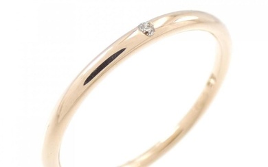 K18PG Solitaire Diamond Ring 0.01CT