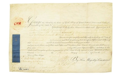 KING GEORGE III-SIGNED COMMISSION FOR LIEUTENANT GERRET