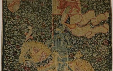 Knight at Monacute Tapestry, serigraph on fabric
