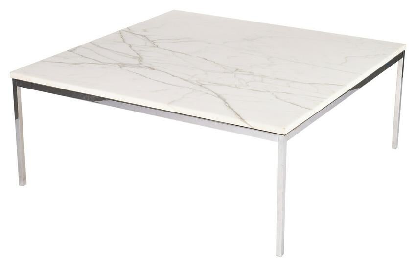 Knoll Mid- Century Marble Top Table, 42"