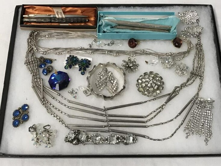 LOT ASSORTED LADIES COSTUME JEWELRY: WEISS, SARGEN